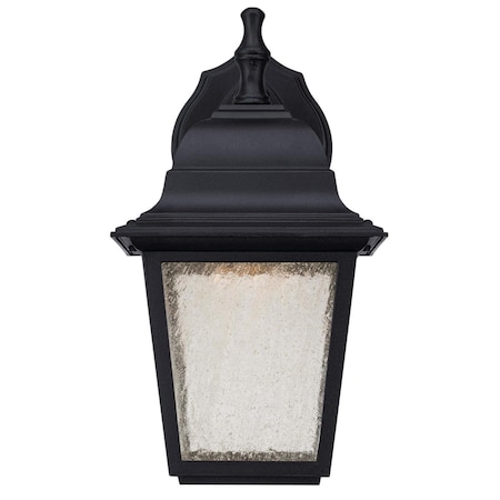 Westinghouse Fixture Wall Outdoor LED Dimmableable 9W Lantern, Black Clear Seeded Glass 6400100
